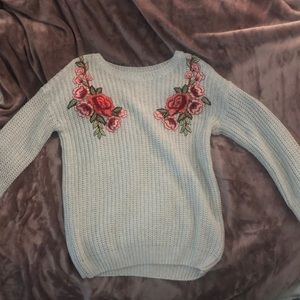 Embroidered Flower Patch Sweater!!NEW!!